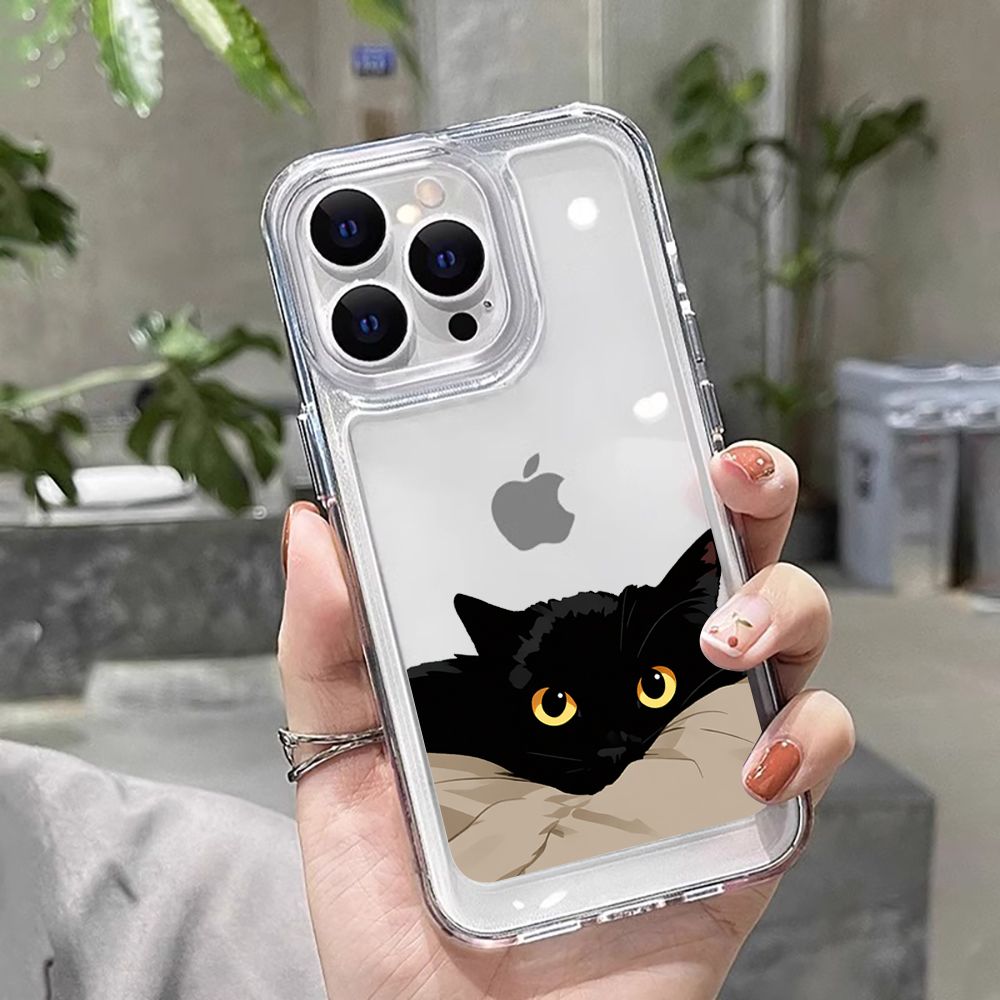 Xiaomi Redmi Note 14 - Zwarte Kat Grappig Paar Mode Telefoon