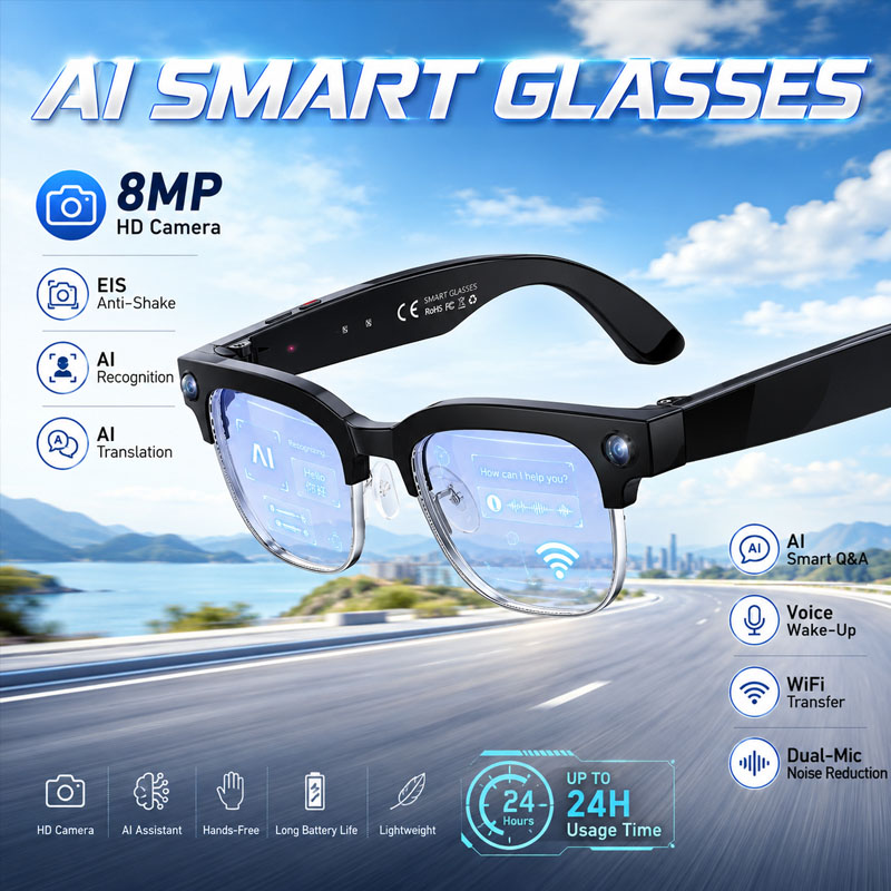 Smart Glasses Lens - W630 HeyCyan AI Spraakgestuurde Intelligente Vertaling