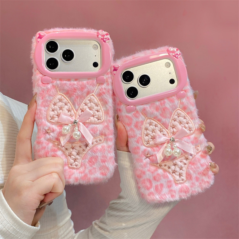 Apple Iphone 15 - Parel Bikini Design Pluche Hoesje voor