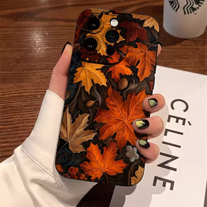 Xiaomi Poco X6 - Herfst Esdoorn Bladeren Patroon Telefoon Case