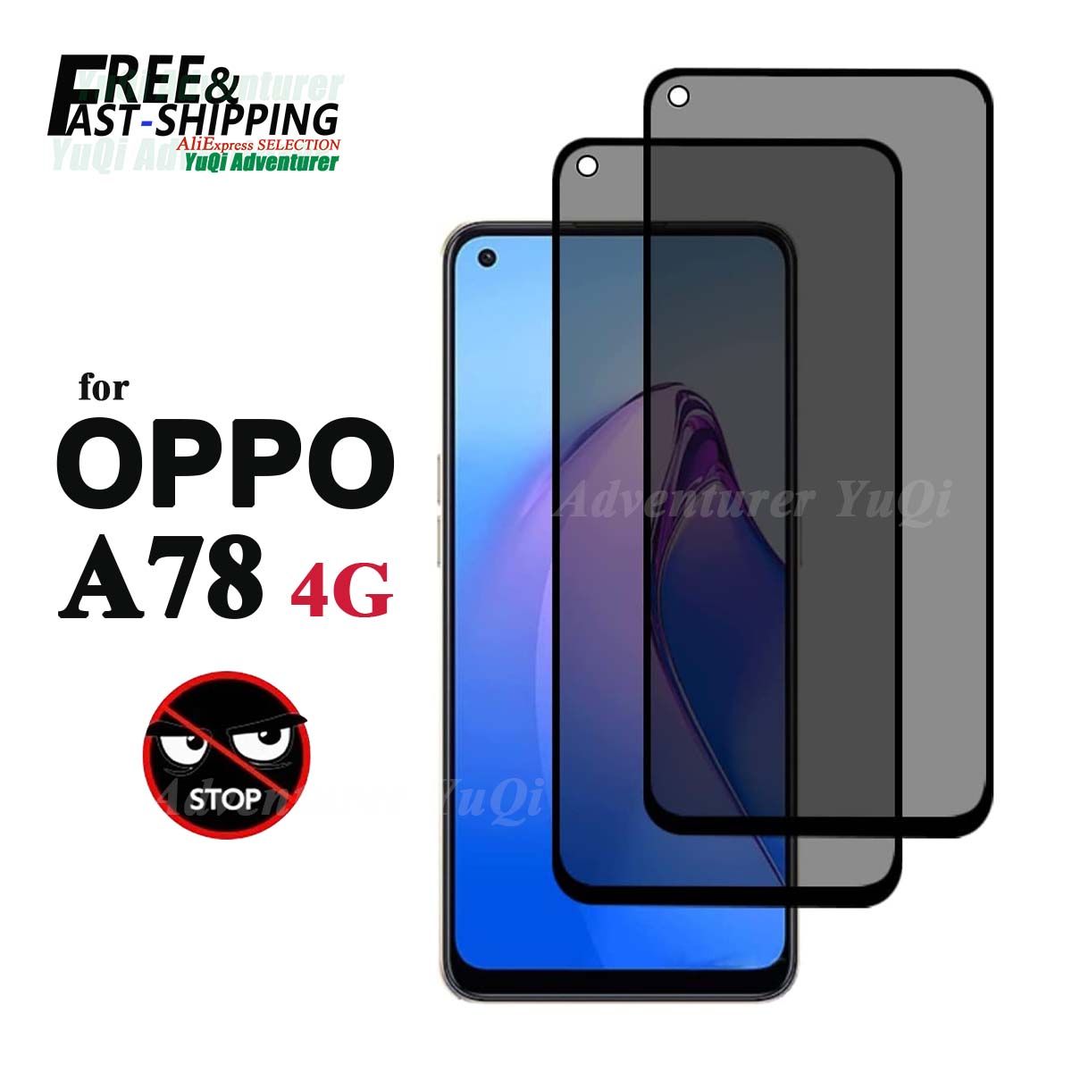 Oppo A78 - Anti Spy Screen Protector Voor Oppo