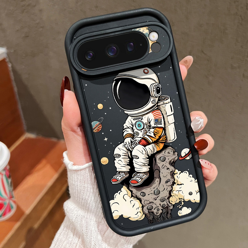 Google Pixel 9 - Cartoon Astronaut Print TPU Telefoonhoesje voor