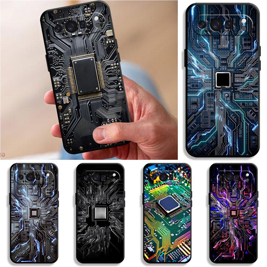 Google Pixel 9 - Retro printplaat telefoonhoesje voor Google Pixel