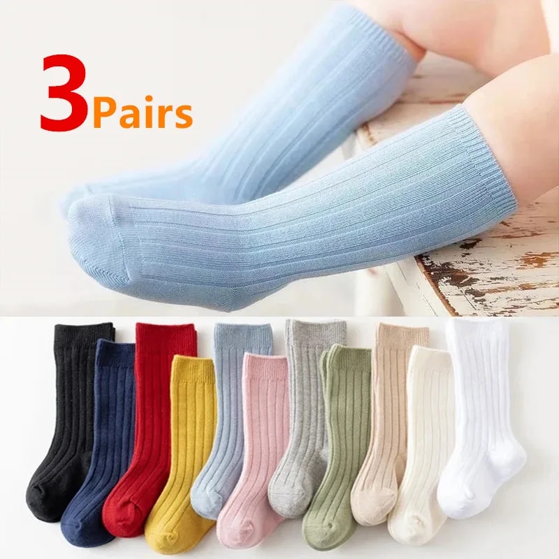 Baby Sock Oximeter - 3 Paren/partij Baby Kniekousen Kinderen Meisjes