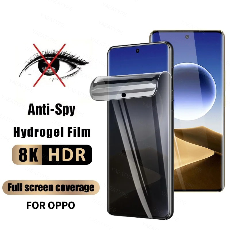 Oppo Reno 12 - 3 Stuks Privacy Hydrogel Film Voor
