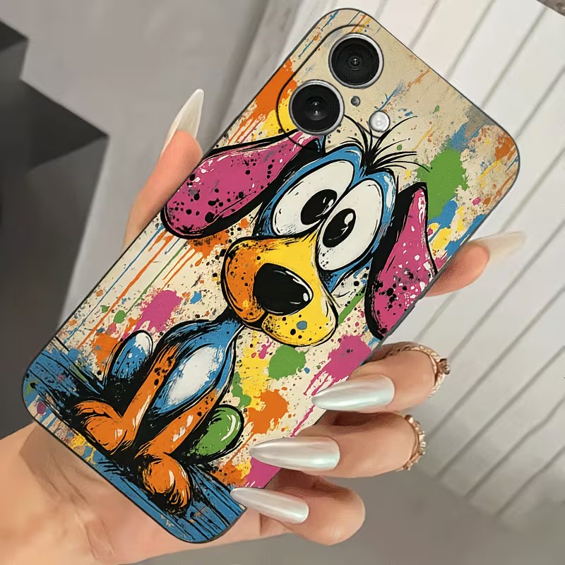 Graffiti gekleurde puppy TPU t - Apple Iphone 15 recensie en prijs