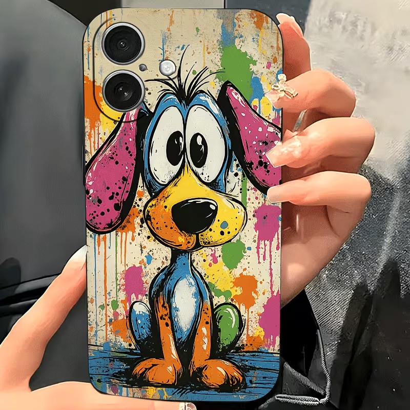 Graffiti gekleurde puppy TPU t - Apple Iphone 15 recensie en prijs
