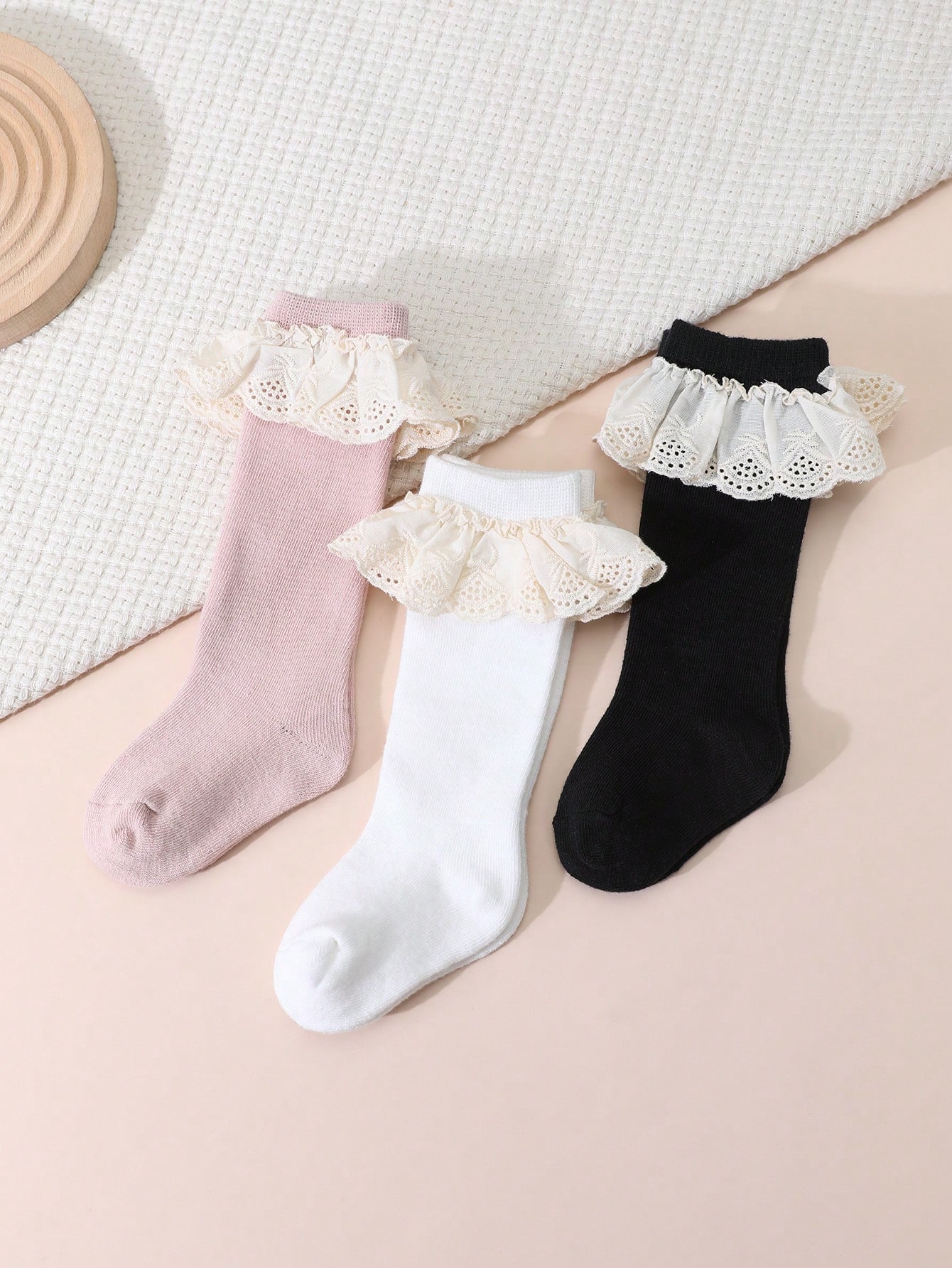 3 paar peutermeisjes kanten ru - Baby Sock Oximeter recensie en prijs
