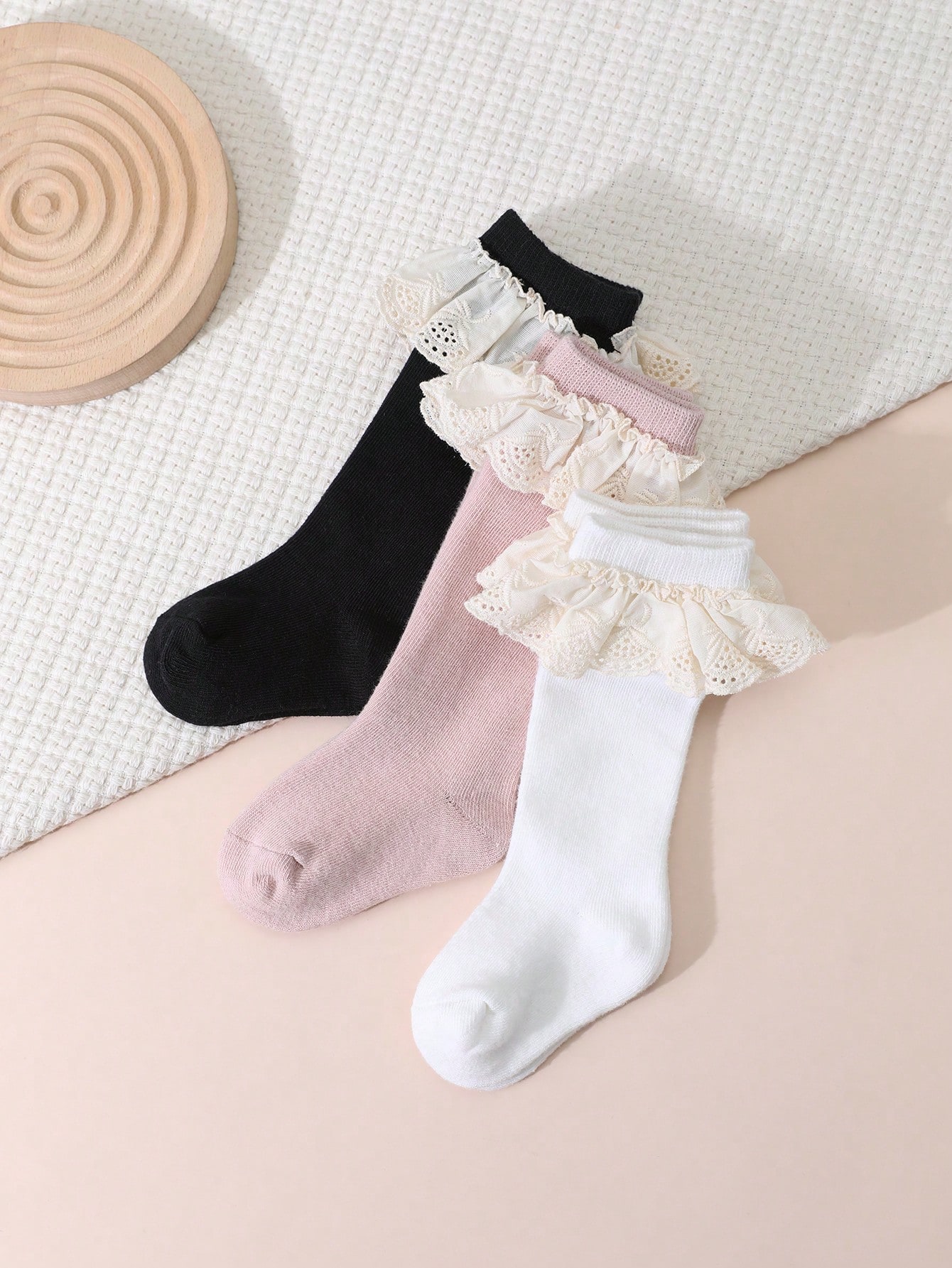 3 paar peutermeisjes kanten ru - Baby Sock Oximeter recensie en prijs